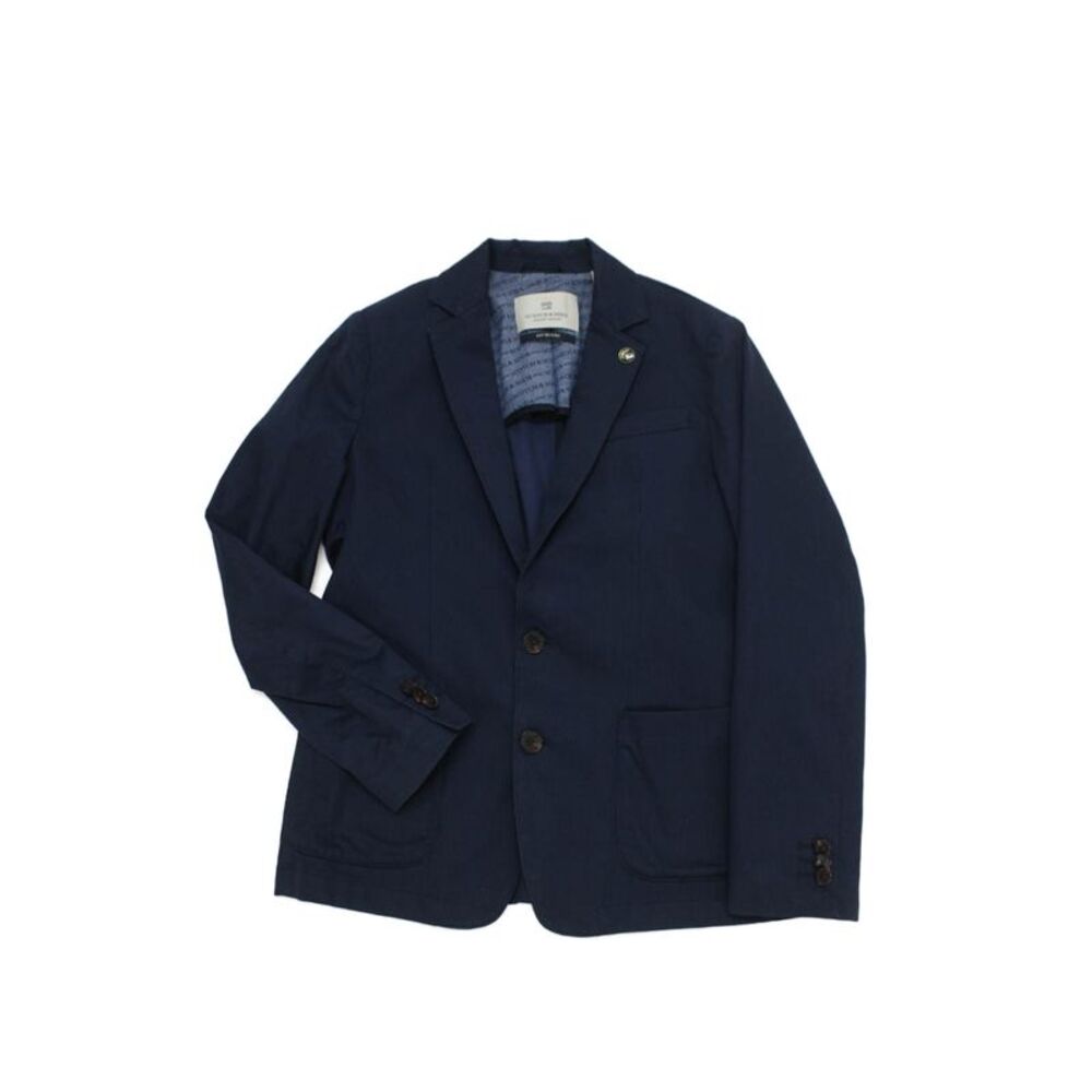 Scotch & Soda Childrens Boys Striped Blazer Jacket Navy Blue Cotton Size 12